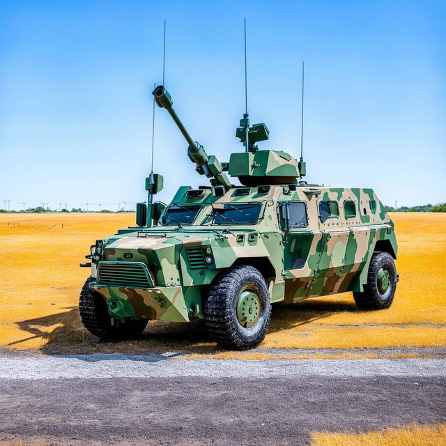 A high-quality photograph of the DN-XI, a light armored vehicle used by the Mexican Armed Forces, depicted in its operational setup on a military training ground