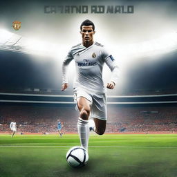 A high-quality movie poster featuring the football legend, Cristiano Ronaldo