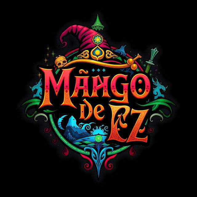 The logo of the Spanish rock band Mägo de Oz, featuring vibrant colors and intricate designs that capture the essence of the band's unique style