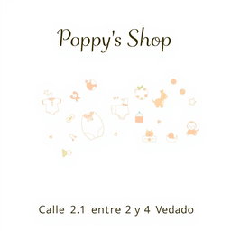 A promotional poster for a baby clothing store named "Poppy's Shop"