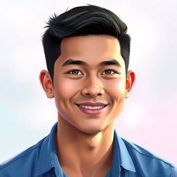 A portrait of a young man named Anas Apriyadi, with a friendly smile and warm eyes