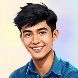 A portrait of a young man named Anas Apriyadi, with a friendly smile and warm eyes