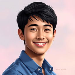 A portrait of a young man named Anas Apriyadi, with a friendly smile and warm eyes