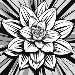 A high-quality manga-style digital art image featuring a well-defined flower