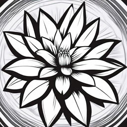 A high-quality manga-style digital art image featuring a well-defined flower