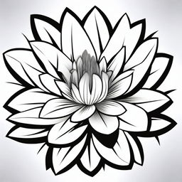 A high-quality manga-style digital art image featuring a well-defined flower