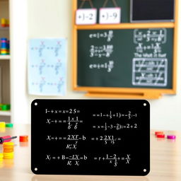 An educational scene depicting the resolution of systems of linear equations