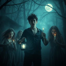 A dark and eerie scene inspired by a horror movie