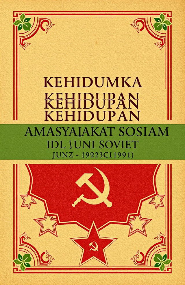 A book cover design for a scholarly work titled 'Analisis Dinamika Kehidupan Sosial Masyarakat Islam di Uni Soviet (1922-1991)'