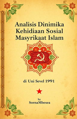 A book cover design for a scholarly work titled 'Analisis Dinamika Kehidupan Sosial Masyarakat Islam di Uni Soviet (1922-1991)'