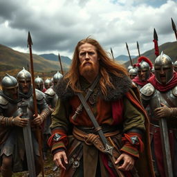 A dramatic historical scene depicting the capture and execution of William Wallace in 1305