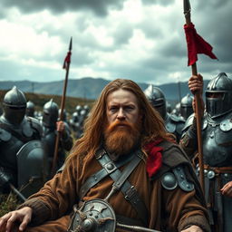 A dramatic historical scene depicting the capture and execution of William Wallace in 1305