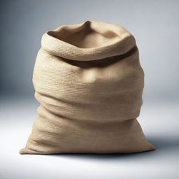 A high-quality digital art image featuring a well-defined, flat texture of a sack without wrinkles