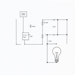Create a detailed circuit diagram for an Automatic On/Off Washroom Light System