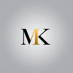 A sleek and modern logo design featuring the initials 'MK'