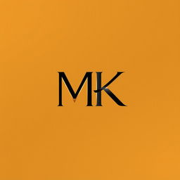 A sleek and modern logo design featuring the initials 'MK'