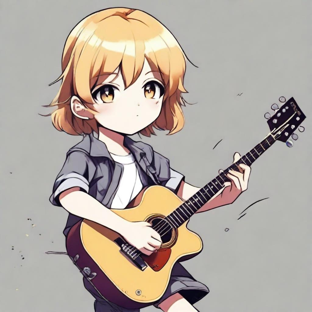 A high-quality digital art piece featuring a child character in an anime style