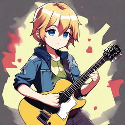 A high-quality digital art piece featuring a child character in an anime style