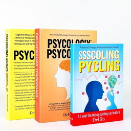 Three captivating books about psychology written by Delfin, exploring various aspects of the human mind