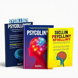 Three captivating books about psychology written by Delfin, exploring various aspects of the human mind