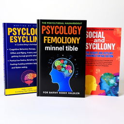Three captivating books about psychology written by Delfin, exploring various aspects of the human mind