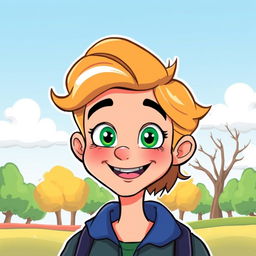 A cartoon version of a person's profile picture with vibrant colors and exaggerated features
