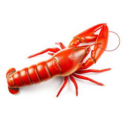 A stunningly realistic and highly detailed image of a lobster, presented aesthetically against a minimalist background