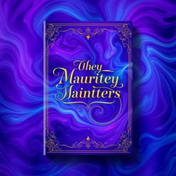 A captivating book cover design featuring a blend of violet and blue hues