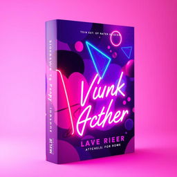 A vibrant book cover featuring a blend of violet and pink hues with neon accents