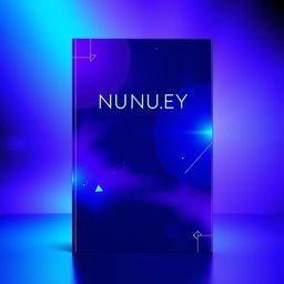 A stunning book cover design featuring a vibrant and eye-catching combination of violet and blue neon colors