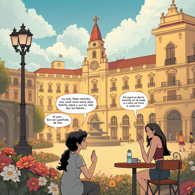 Un cómic en estilo ilustrativo que cuenta una historia sobre la honestidad y el amor