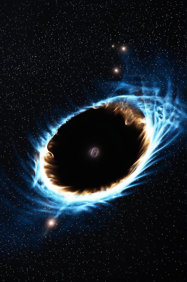 A 32k HD photograph capturing the spectacle of the fabric of reality being sucked into a black hole, with light, matter, and time warping and twisting into a swirling vortex of distorted reality