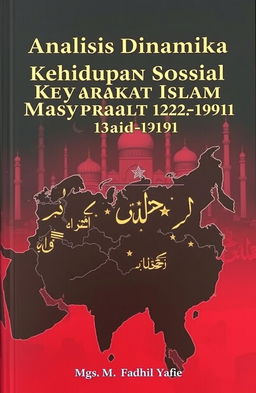 A detailed academic book cover for 'Analisis Dinamika Kehidupan Sosial Masyarakat Islam di Uni Soviet (1922-1991)' by Mgs