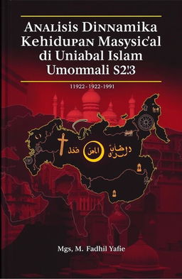 A detailed academic book cover for 'Analisis Dinamika Kehidupan Sosial Masyarakat Islam di Uni Soviet (1922-1991)' by Mgs