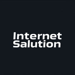 A modern and sleek logo design for a digital service center named 'Internet Salution'