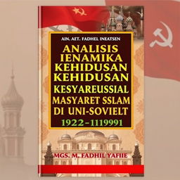 Cover design for the book titled 'Analisis Dinamika Kehidupan Sosial Masyarakat Islam di Uni Soviet (1922-1991)' by Mgs