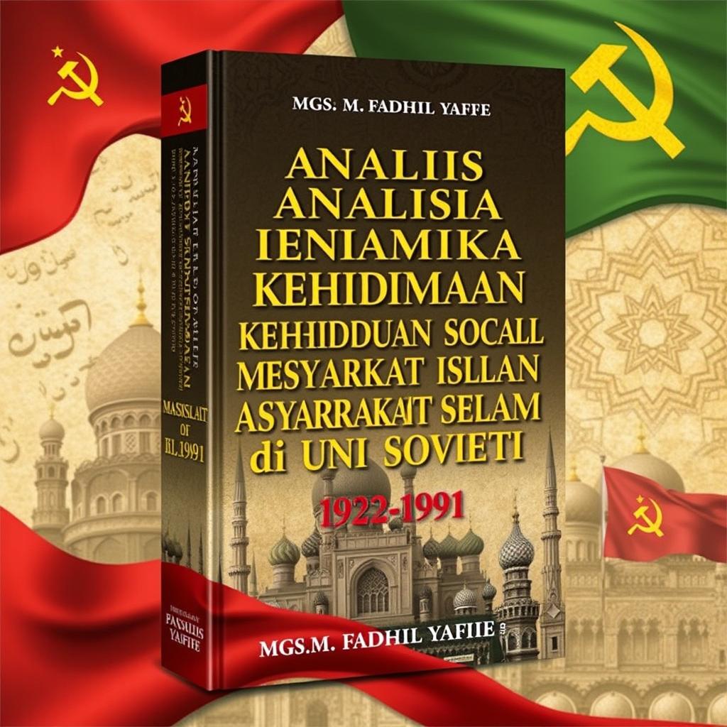 Cover design for the book titled 'Analisis Dinamika Kehidupan Sosial Masyarakat Islam di Uni Soviet (1922-1991)' by Mgs