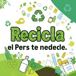 A creative and visually appealing podcast cover design focused on recycling