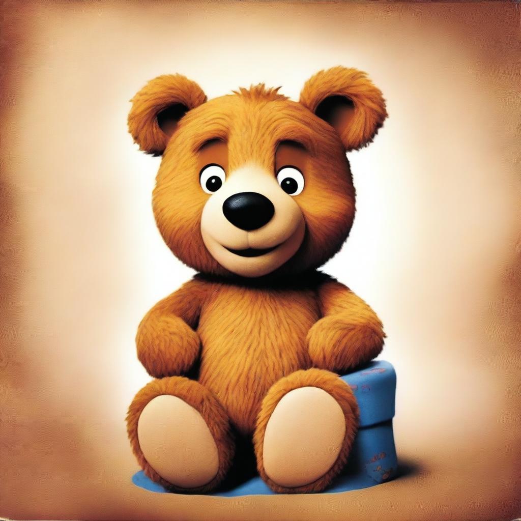 An enchanting, high-quality Disney Pixar movie poster featuring Ted the Teddy Bear