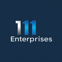 A sleek and modern logo design for a company named '11 Enterprises'