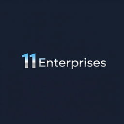 A sleek and modern logo design for a company named '11 Enterprises'