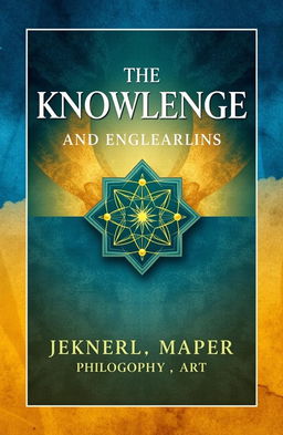 A visually striking book cover design for an academic book, featuring an abstract representation of knowledge and learning