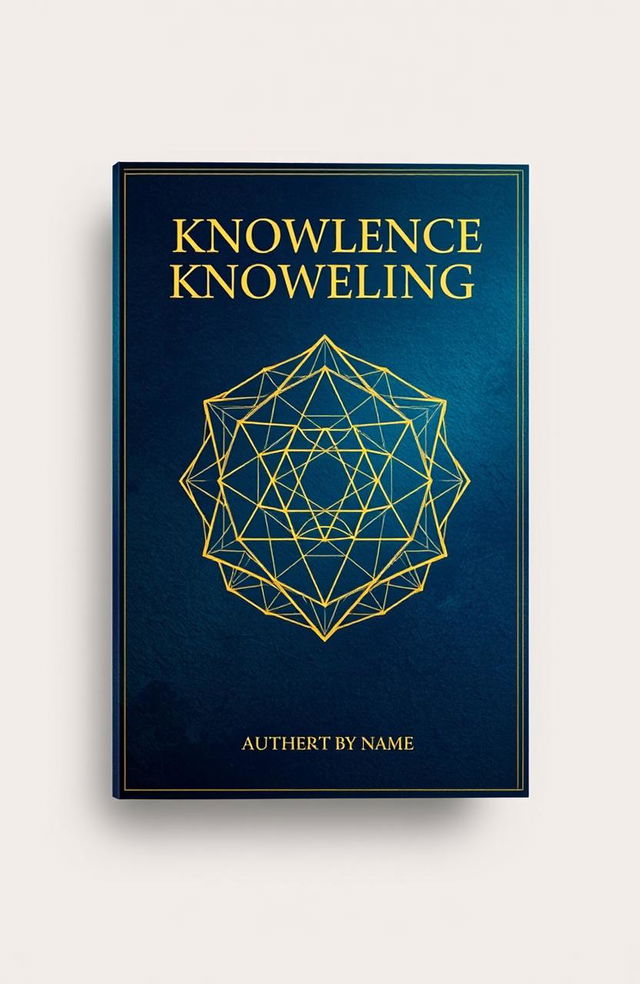 A visually striking book cover design for an academic book, featuring an abstract representation of knowledge and learning