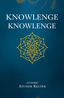 A visually striking book cover design for an academic book, featuring an abstract representation of knowledge and learning