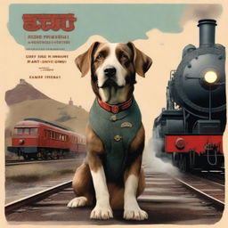 A high-quality movie poster featuring Bob, the Railway Dog, as the main subject