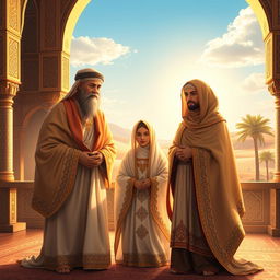 A beautiful and respectful artistic representation of the Ahl al-Bayt, the household of the Prophet Muhammad