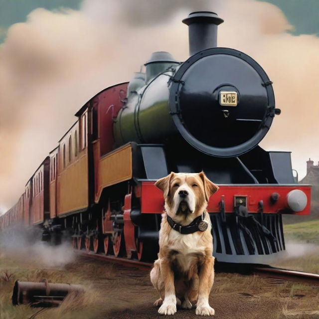 A high-quality movie poster featuring Bob, the Railway Dog, as the main subject