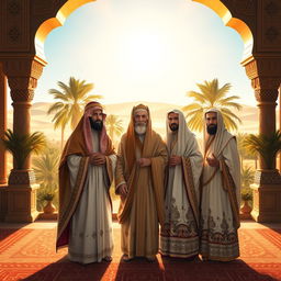 A beautiful and respectful artistic representation of the Ahl al-Bayt, the household of the Prophet Muhammad