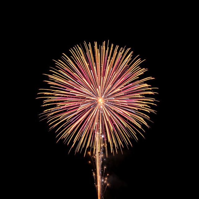 An awe-inspiring image featuring a single firework explosion that vividly represents the concept of exponential growth