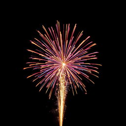 An awe-inspiring image featuring a single firework explosion that vividly represents the concept of exponential growth